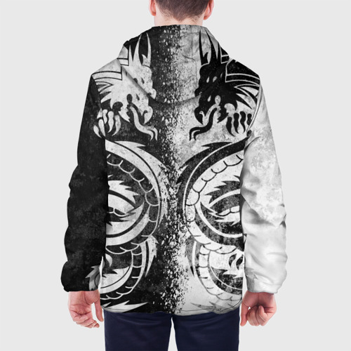 Мужская куртка 3D с принтом ДРАКОНЫ | DRAGONS, вид сзади #2