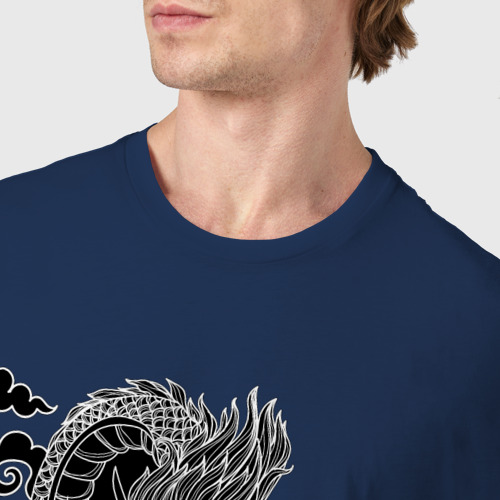 Мужская футболка хлопок с принтом Дракон dragon, фото #4