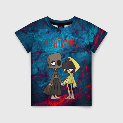 Детская футболка 3D с принтом Little Nightmares 2, вид спереди #2