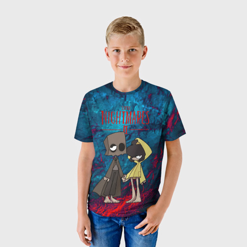 Детская футболка 3D с принтом Little Nightmares 2, фото на моделе #1