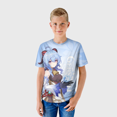 Детская футболка 3D с принтом GENSHIN IMPACT, ГАНЬ ЮЙ, фото на моделе #1