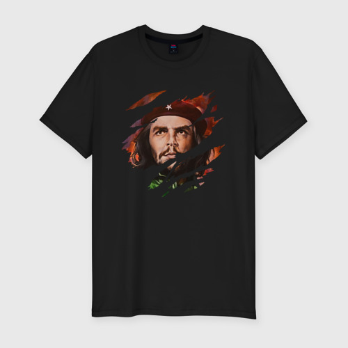Мужская футболка хлопок Slim с принтом Che Guevara Че Гевара, вид спереди #2