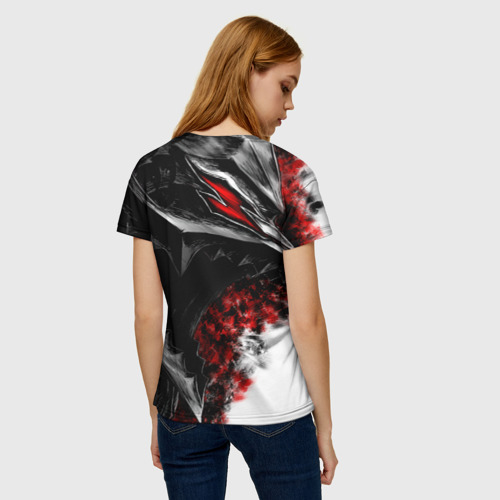 Женская футболка 3D с принтом BERSERK | БЕРСЕРК, вид сзади #2