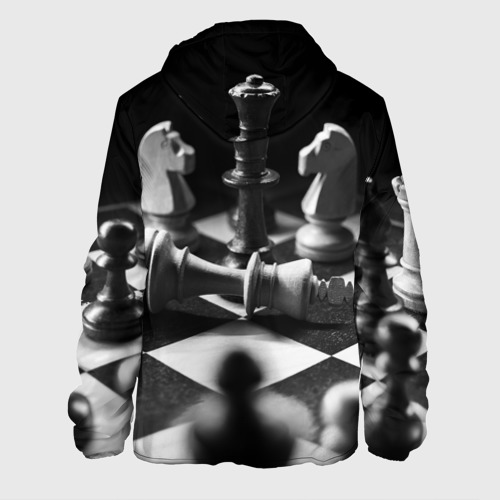 Мужская куртка 3D с принтом Шахматы, вид сзади #1