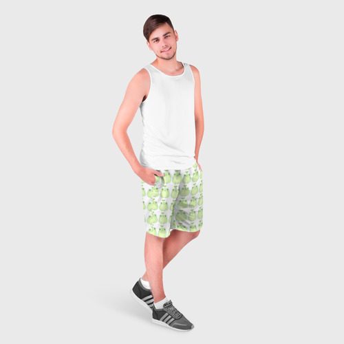 Мужские шорты 3D с принтом Лягушки-росточки, фото на моделе #1