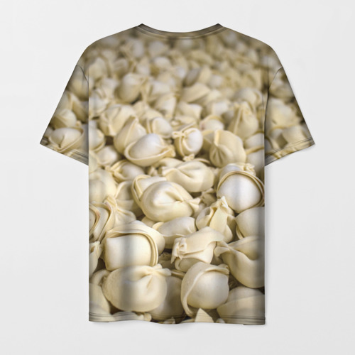 Мужская футболка 3D с принтом Пельмени, вид сзади #1