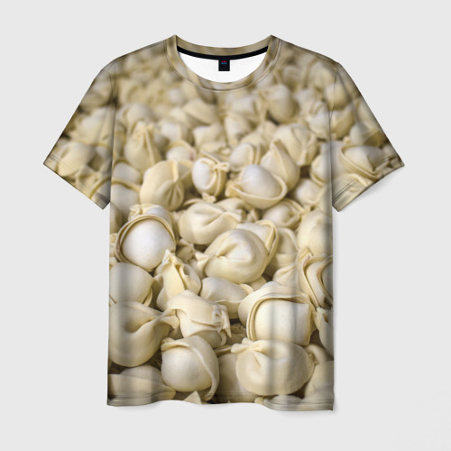 Мужская 3D футболка с принтом Пельмени, вид спереди #2
