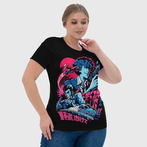 Женская футболка 3D с принтом Cowboy Bebop neon, фото #4