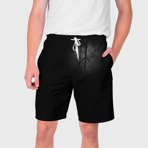 Мужские шорты 3D с принтом Bloodborne hunter symbol, вид спереди #2