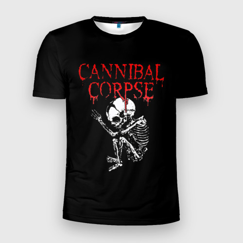 Мужская футболка 3D Slim с принтом Cannibal Corpse | 1, вид спереди #2