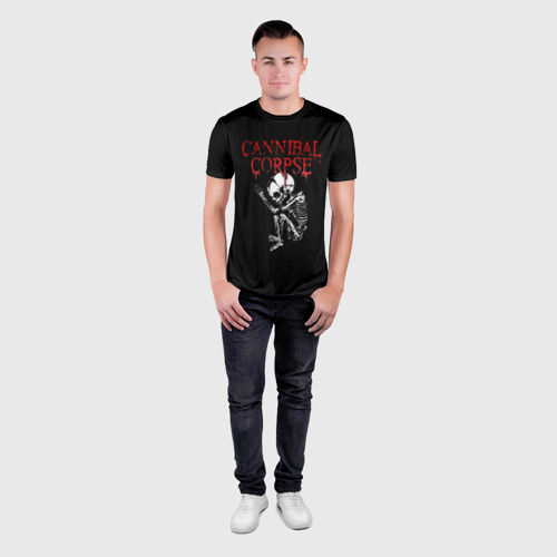 Мужская футболка 3D Slim с принтом Cannibal Corpse | 1, вид сбоку #3