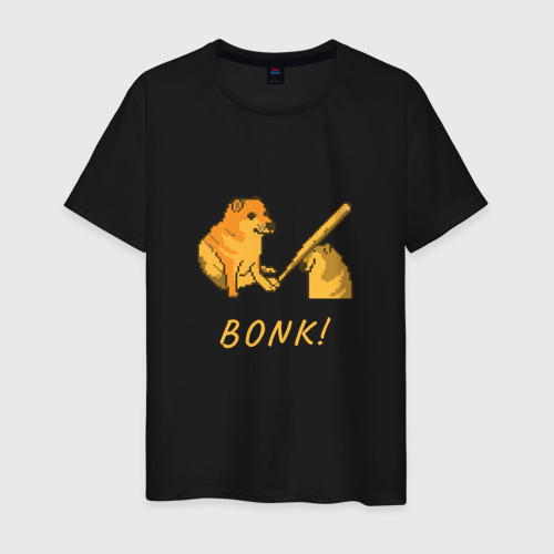 Мужская футболка с принтом Doge Bonk go to horny jail, вид спереди #2