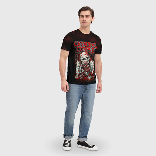Мужская 3D футболка с принтом Cannibal Corpse, вид сбоку #3