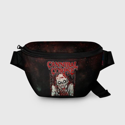 Поясная сумка 3D с принтом Cannibal Corpse, вид спереди #2