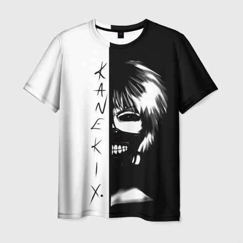 Мужская футболка 3D с принтом Kaneki X | Tokyo Ghoul, вид спереди #2