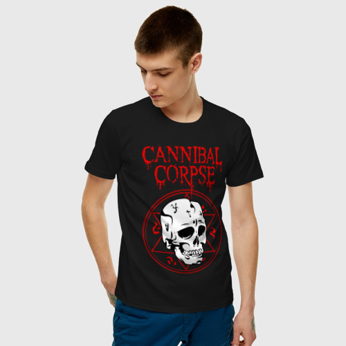 Мужская футболка с принтом CANNIBAL CORPSE, фото на моделе #1