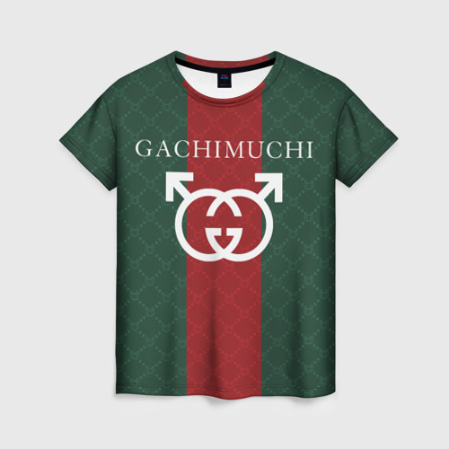 Женская футболка 3D с принтом GACHI GUCCI, вид спереди #2