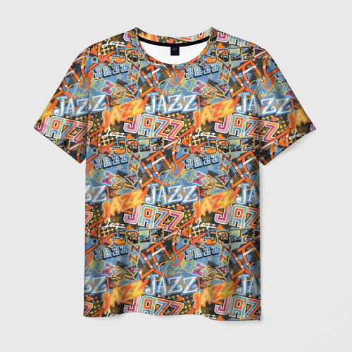 Мужская футболка 3D с принтом Jazz, вид спереди #2