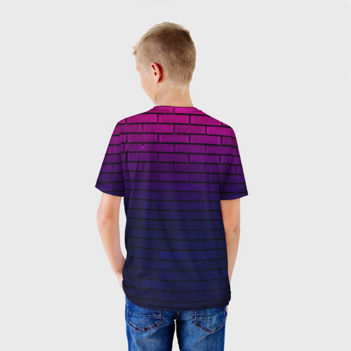 Детская футболка 3D с принтом Friday night Funkin, вид сзади #2