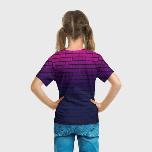 Детская футболка 3D с принтом Friday night Funkin, вид сзади #2
