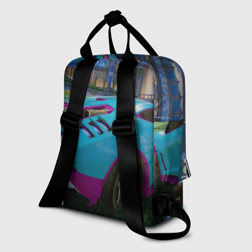 Женский рюкзак 3D с принтом Rocket League, вид сзади #1