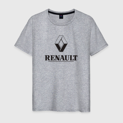 Мужская футболка хлопок с принтом Renault Logo Рено логотип, вид спереди #2