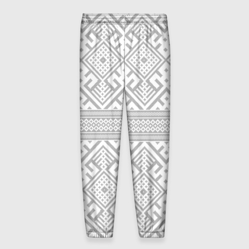Мужские брюки 3D с принтом Русские народные узоры, вид сзади #1