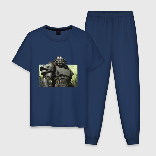 Мужская пижама хлопок с принтом Fallout x Skyrim, вид спереди #2