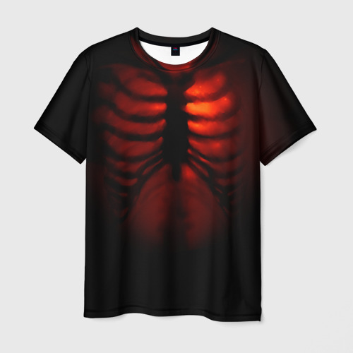 Мужская 3D футболка с принтом Тепло души, вид спереди #2