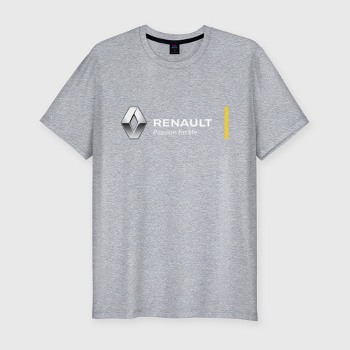 Мужская футболка хлопок Slim с принтом Renault | Passion for life, вид спереди #2
