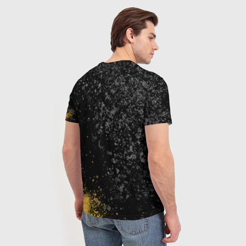 Мужская футболка 3D с принтом Renault | Брызги, вид сзади #2