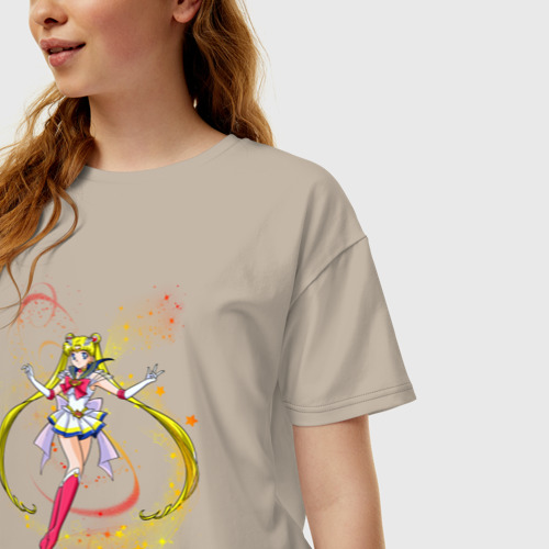 Женская футболка хлопок Oversize Sailor MooN Сейлор Мун 👚 – купить в  интернет-магазине