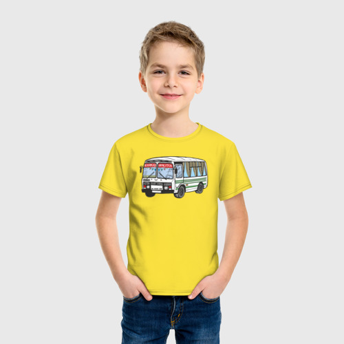 Детская футболка хлопок с принтом Пазик, фото на моделе #1