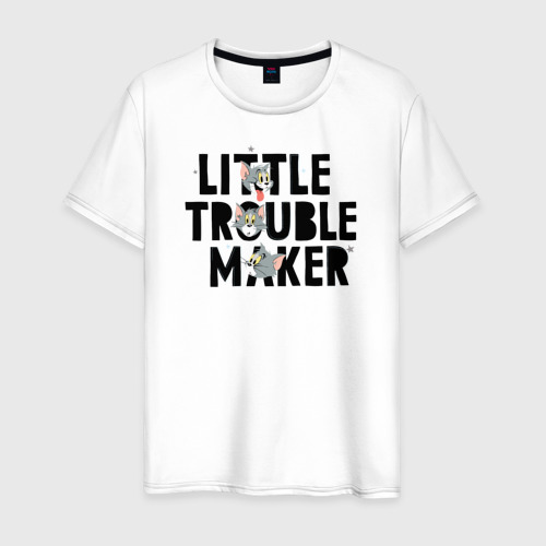 Мужская футболка с принтом Little Trouble Maker, вид спереди #2
