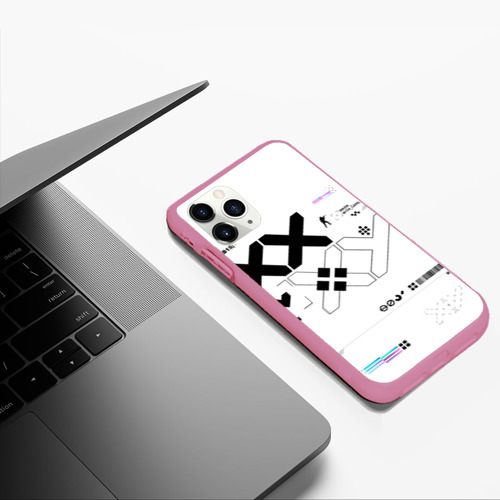 Чехол для iPhone 11 Pro Max матовый с принтом Printstream style | Поток информации (Белизна1,Перламутр1), фото #5