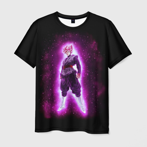 Мужская футболка 3D с принтом Goku super saiyan, вид спереди #2