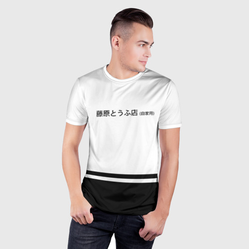 Мужская футболка 3D Slim с принтом Хачироку AE 86, фото на моделе #1