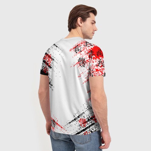 Мужская футболка 3D с принтом Силует Токийского Гуля, вид сзади #2
