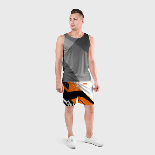 Мужские шорты спортивные с принтом KTM | КТМ (Z), вид сбоку #3