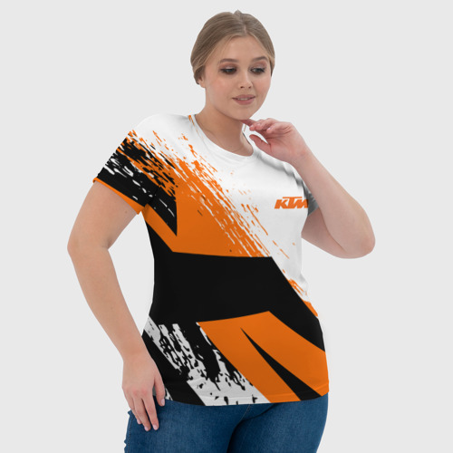 Женская футболка 3D с принтом KTM | КТМ (Z), фото #4
