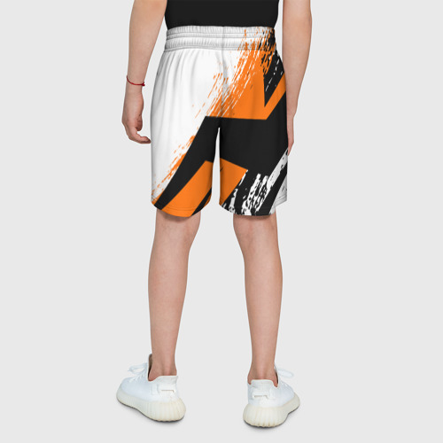 Детские спортивные шорты 3D с принтом KTM | КТМ (Z), вид сзади #2