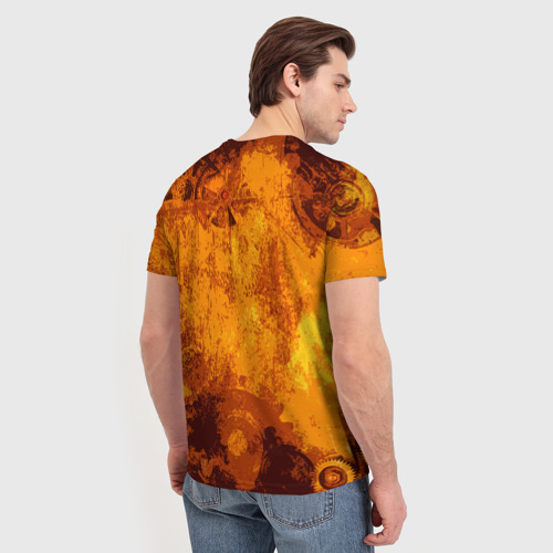 Мужская футболка 3D с принтом Стимпанк, вид сзади #2