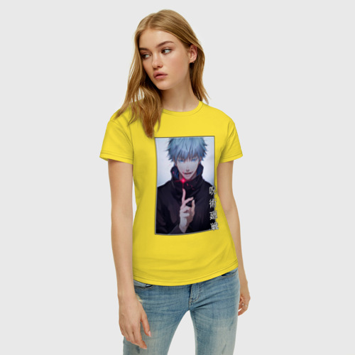Женская футболка хлопок с принтом Магическая битва Toge, фото на моделе #1