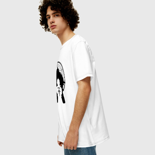 Мужская футболка хлопок Oversize с принтом СТАЛЬНОЙ АЛХИМИК, вид сбоку #3