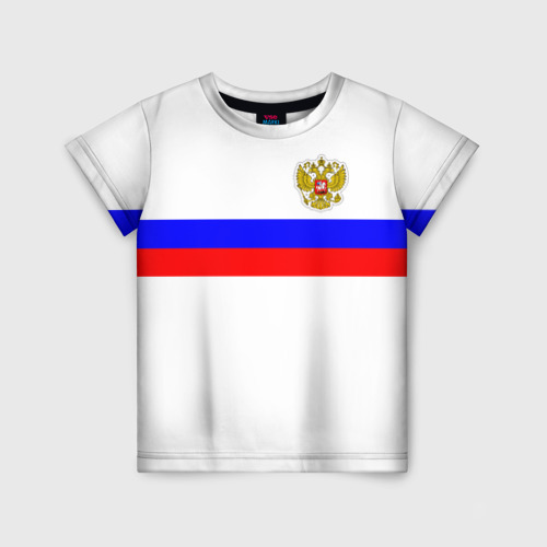 Детская футболка 3D с принтом СБОРНАЯ РОССИИ 2021, вид спереди #2
