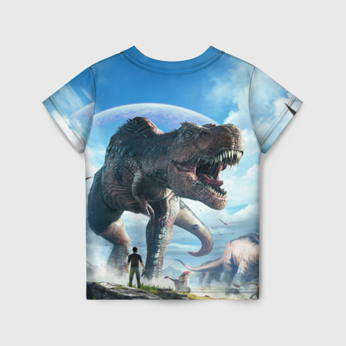 Детская футболка 3D с принтом Ark Survival Evolved, вид сзади #1