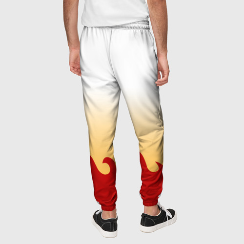 Мужские брюки 3D с принтом ШИНДЖУРО РЕНГОКУ / KNY, вид сзади #2