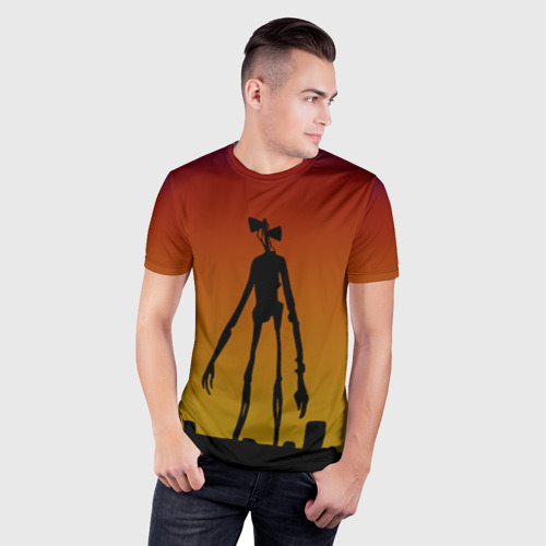 Мужская футболка 3D Slim с принтом СИРЕНОГОЛОВЫЙ | МОНСТР, фото на моделе #1