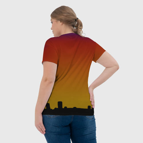 Женская футболка 3D с принтом СИРЕНОГОЛОВЫЙ | МОНСТР, вид сзади #2