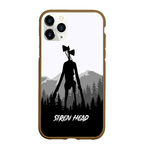 Чехол для iPhone 11 Pro Max матовый с принтом SIREN HEAD | DARK FOREST, вид спереди #2